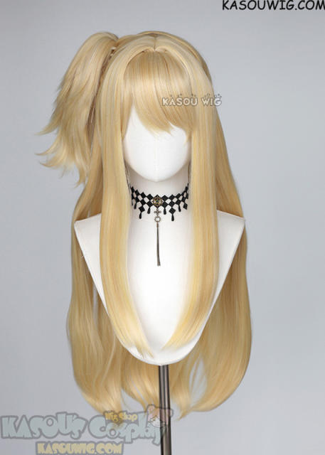 Fairy Tail Lucy Heartfilia 80cm long straight wig with a short ponytail