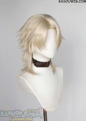 Genshin Impact Varka platinum blonde multilayer flippy wig