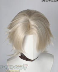 Genshin Impact Varka platinum blonde multilayer flippy wig