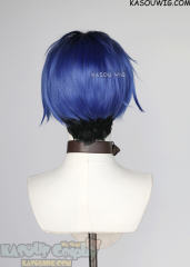 The Hundred Line-Last Defense Academy Yugamu Omokage short black blue undercut wig