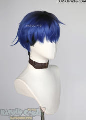 The Hundred Line-Last Defense Academy Yugamu Omokage short black blue undercut wig
