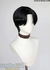 KPop Demon Hunters Jinu black side-parted short wig