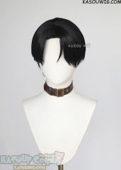 KPop Demon Hunters Jinu black side-parted short wig
