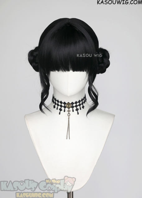 KPop Demon Hunters Zoey braided buns black wig