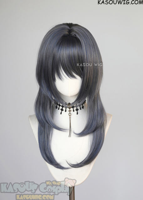 【63 Colors】M-4 short bob wig with 60cm long layered side bangs