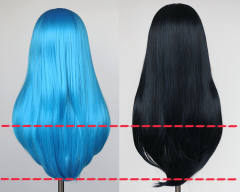 [18 COLORS] Lace Front 72cm LFL-2 long slicked-back straight wig