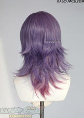 Genshin Impact Durin medium length purple red ombre wig