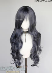 L-3 / SP29 Bluish Gray long layers loose waves wig