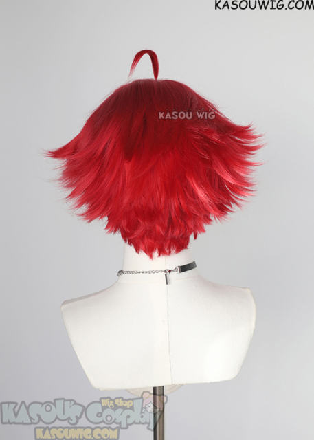 The Hundred Line-Last Defense Academy Takumi Sumino red flippy short wig