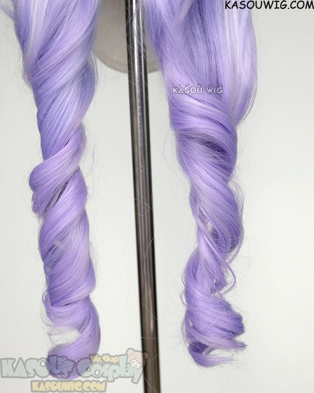 (紫) ウェッシャーツ!!!!!!! WEST. Long WW792 Wig Front Lace Synthetic Purple Light Straight アイドル