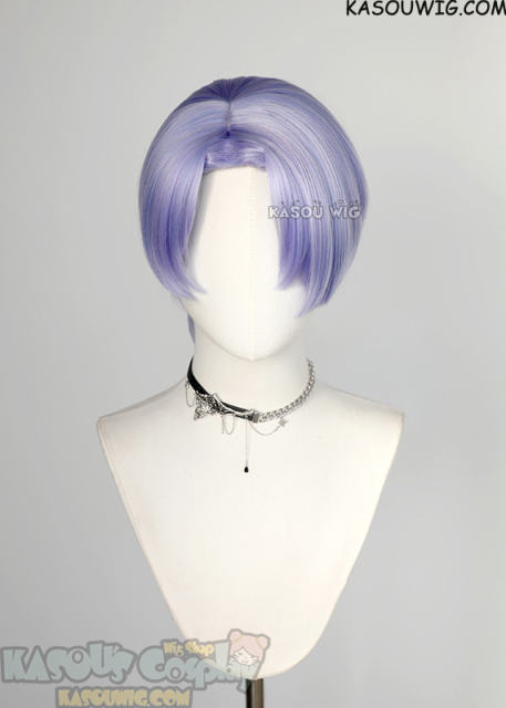 Panty and Stocking with Garterbelt Polyester pastel lavender pre-cut short wig