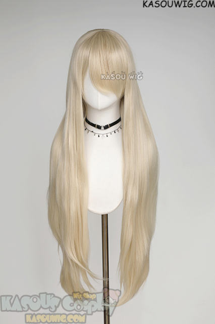 L-4 SP17 100cm/39.5" long straight versatile Light Cream Blonde wig