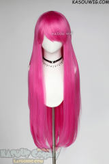 L-4 KA035 100cm/39.5" long straight versatile Deep Pink wig