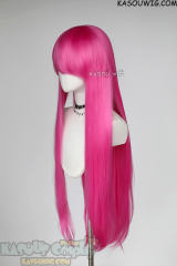 L-4 KA035 100cm/39.5" long straight versatile Deep Pink wig