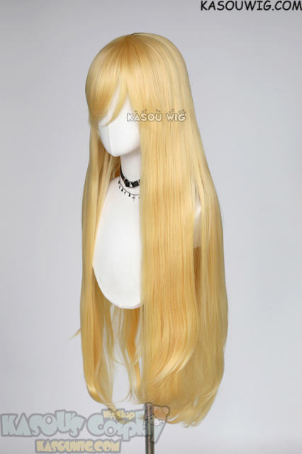 L-4 SP01 100cm/39.5" long straight versatile Pastel Yellow wig