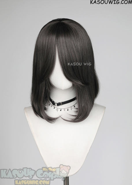 M-1/ SP09 dark gray long bob cosplay wig shouder length