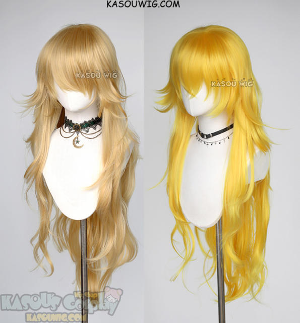 90cm/35.5" Super Mario Princess Peach/Panty and Stocking Panty long blonde wig