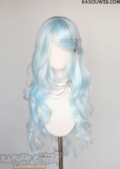 L-3 / KA045 Light Cyan long layers loose waves wig