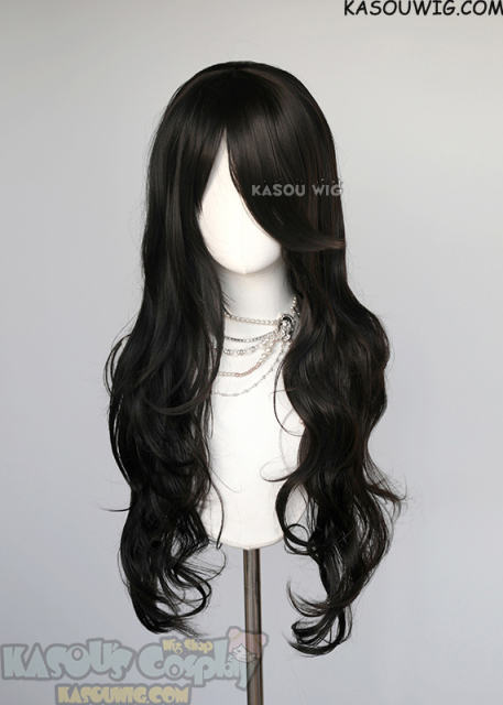 L-3 / KA031A Natural Black long layers loose waves wig