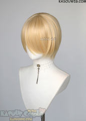 S-2 / KA008 yellow blonde short bob smooth cosplay wig with long bangs