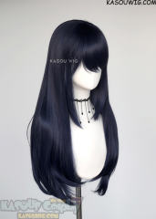 L-2 / SP10 Dark Blue 75cm long straight wig