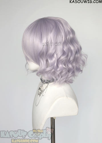 S-4 / SP38 silver lilac loose beach waves lolita wig with bangs 35cm