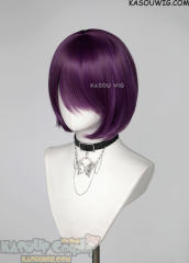 S-6 SP40 Grape Purple short bob wig with long bangs
