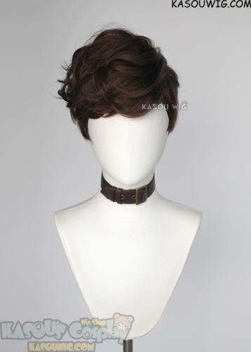 Hazbin Hotel Alastor short brown curly wig
