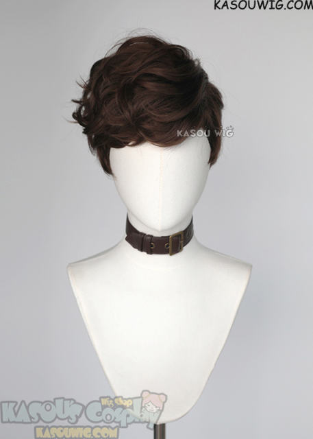 Hazbin Hotel Alastor short brown curly wig