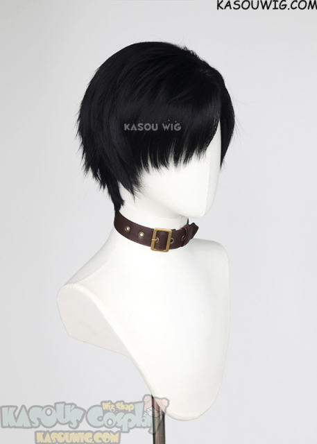 Love and Deepspace Zayne short side-parted black wig