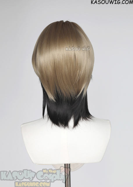 [2 colors] Gachiakuta Zanka Nijiku short blonde black wig