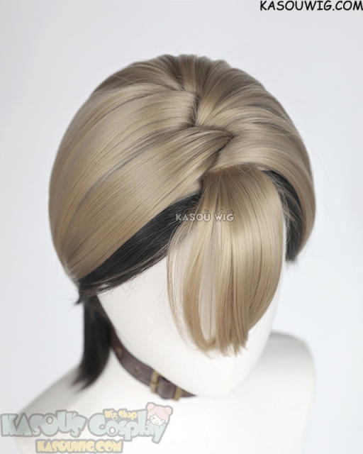 [2 colors] Gachiakuta Zanka Nijiku short blonde black wig