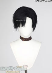 Love and Deepspace Zayne short side-parted black wig