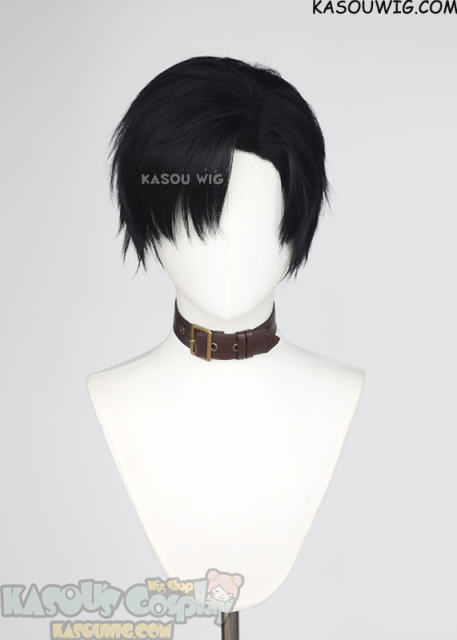 Love and Deepspace Zayne short side-parted black wig