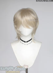 Alien Stage Luka R7 platinum blonde medium length curly wig