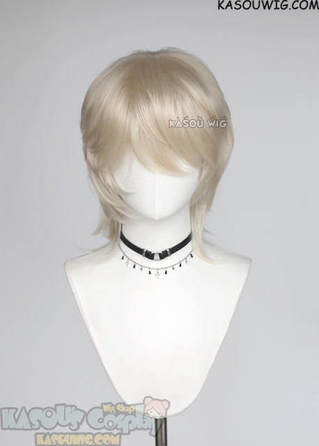 Alien Stage Luka R7 platinum blonde medium length curly wig