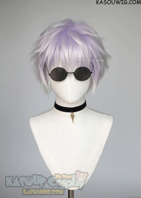 【Ships in 24 hours】Jujutsu Kaisen Gojo Satoru short light violet silver ombre wig