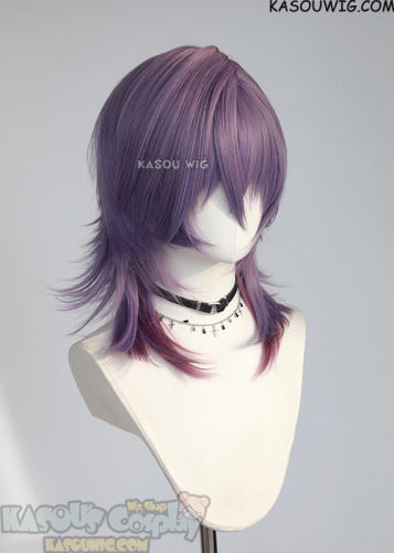 【Ships in 24 hours】Genshin Impact Durin medium length purple red ombre wig