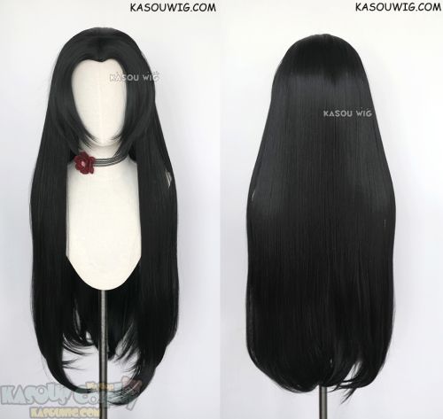 【Ships in 24 hours】Vanitas no Carte Dominique de Sade / Kimetsu no Yaiba Demon Slayer Kanae Kocho 90cm long black wig