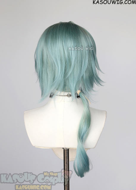 【Ships in 24 hours】Honkai: Star Rail Anaxa 63cm ponytail mint to blue ombre wig
