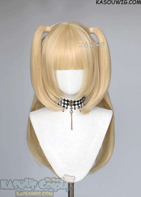 【Ships in 24 hours】Death Note Misa Amane yellow blonde pigtail wig. 80cm long