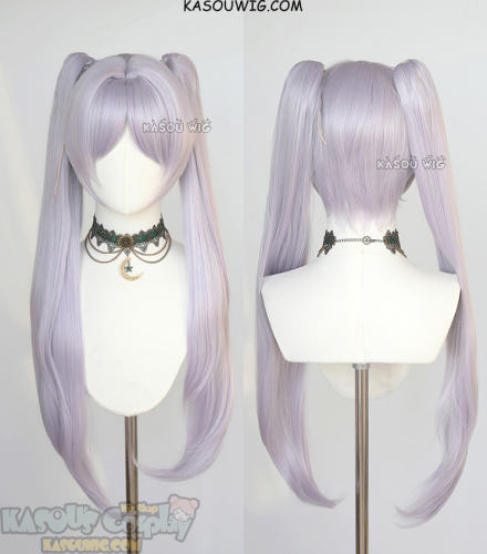 【Ships in 24 hours】Sousou no Frieren Frieren silver lilac 83cm clip-on ponytails wig