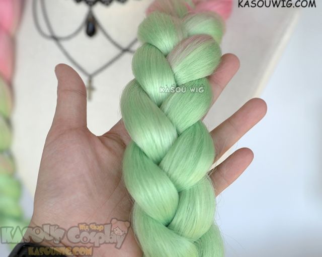 【Ships in 24 hours】 Kimetsu no Yaiba Demon Slayer Mitsuri Kanroji thick standard pink green wig