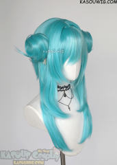 Round spiky buns with clip (Himiko Toga buns). medium size