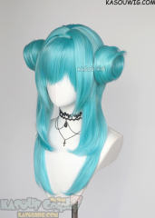 Round spiky buns with clip (Himiko Toga buns). medium size