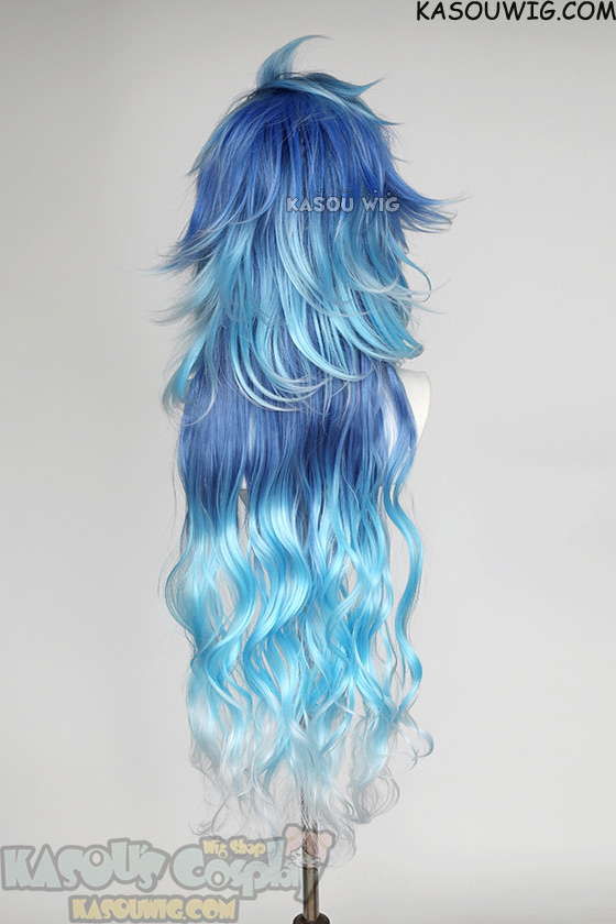 アート・デザイン・音楽 The Dressed Hair Twisted-Wonderland Idia Shroud 110cm/43.3'' blue ombre layered wig