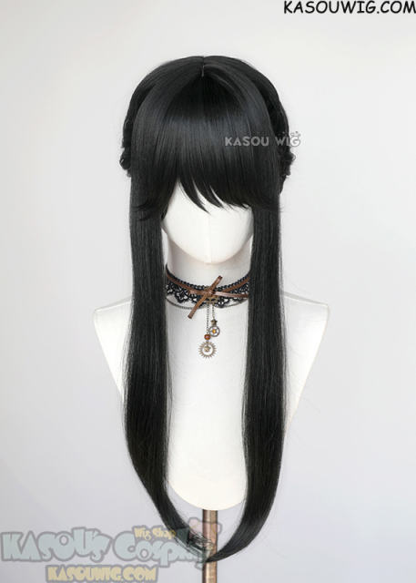 【Ships in 24 hours】Spy x Family Yor Forger pre-styled braided updo greenish black wig