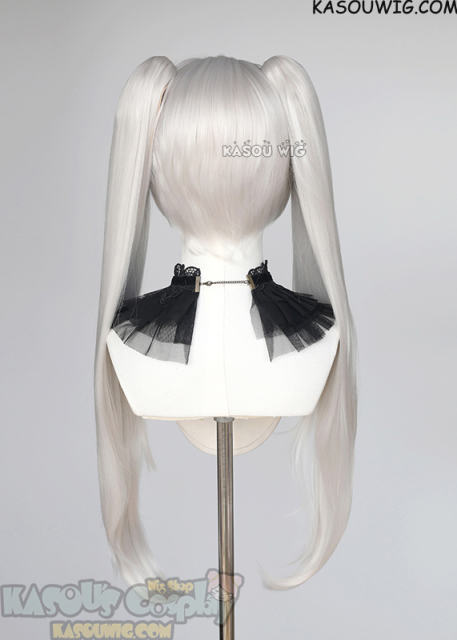 Sousou no Frieren Frieren silver white 83cm clip-on ponytails wig KA002