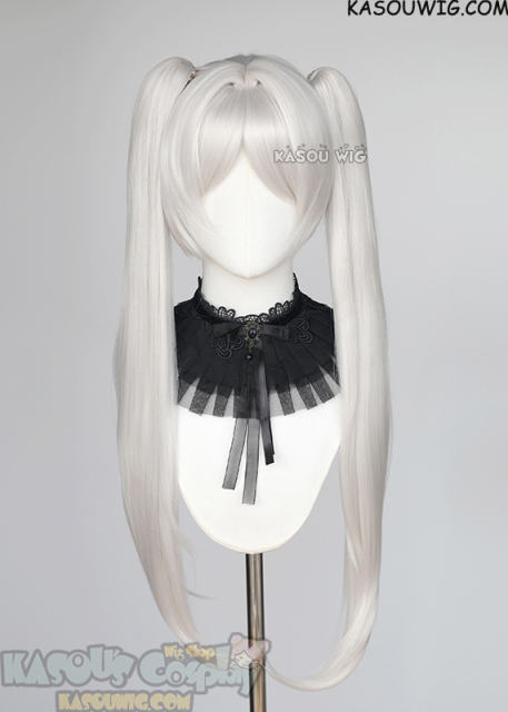 Sousou no Frieren Frieren silver white 83cm clip-on ponytails wig KA002