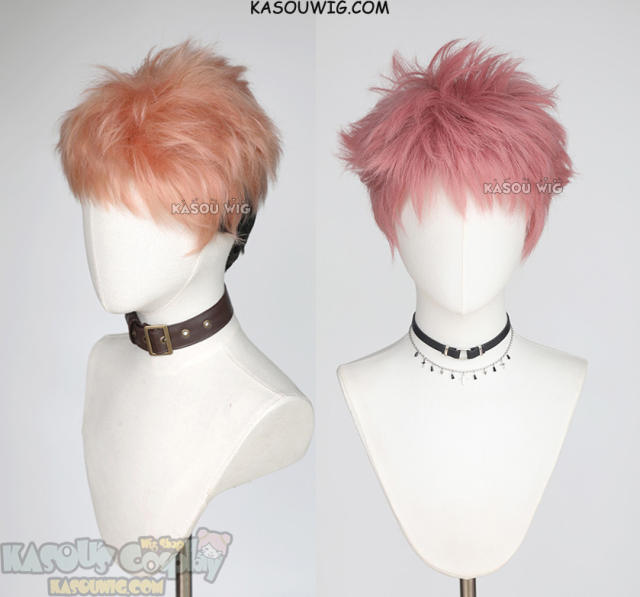 【2 Colors】Jujutsu Kaisen Yuji Itadori pink brown split undercut cosplay wig